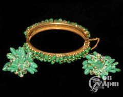 Комплект: браслет и клипсы Мириам Хаскел